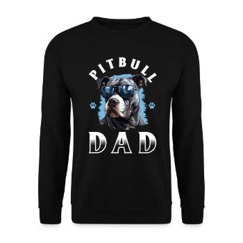 Pitbull Pittie Dog Race Pet - Pitbull Dad - Sweat-shirt Unisexe - noir - Devant - Alina (178cm) & Michal (187cm)
