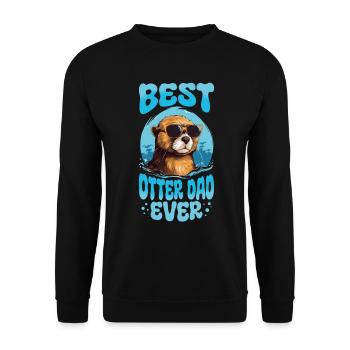 Otter Animal Kids & Adult - Best Otter Dad ever - Unisex Sweatshirt - black - Front - Alina (178cm) & Michal (187cm)