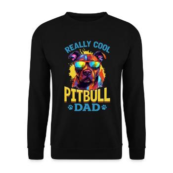 Pittie Dog Breed Pet - Really Cool Pitbull Dad - Unisex Pullover - Schwarz - Vorne - Alina (178cm) & Michal (187cm)