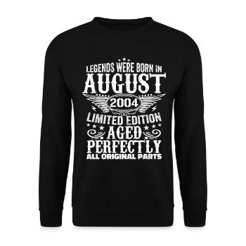 August 2004 Jubilee 2004 Legends August - Unisex Sweatshirt - black - Front - Alina (178cm) & Michal (187cm)