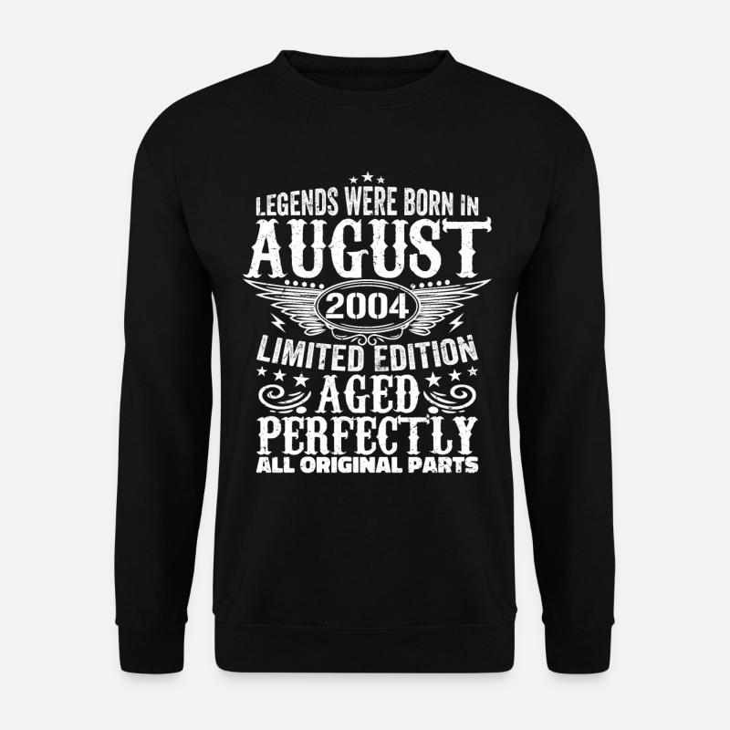 August 2004 Jubiläum 2004 Legenden August - Unisex Pullover - Schwarz