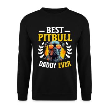 Pitbull Pittie Dog Breed Pet - Meilleur Pitbull Daddy - Sweat-shirt Unisexe - noir - Devant - Alina (178cm) & Michal (187cm)