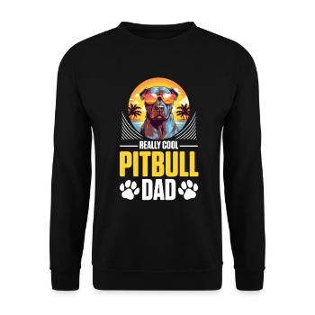 Pittie Dog Breed Pet - Really Cool Pitbull Dad - Unisex Pullover - Schwarz - Vorne - Alina (178cm) & Michal (187cm)