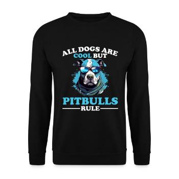 Pittie Pet Tous les chiens sont cool, mais les pitbulls règnent - Sweat-shirt Unisexe - noir - Devant - Alina (178cm) & Michal (187cm)