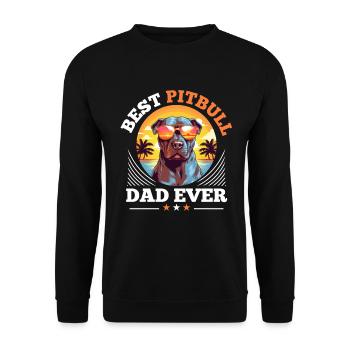 Pitbull Pittie Dog Breed Pet Best Pitbull Dad Ever - Unisex Sweatshirt - black - Front - Alina (178cm) & Michal (187cm)