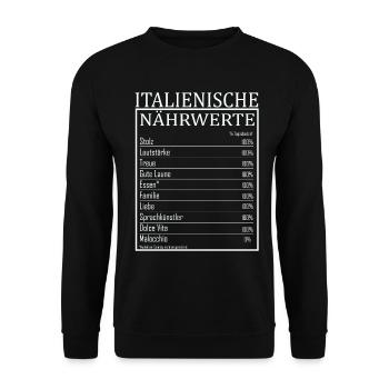 Italiener, Italienisch, Typisch - Unisex Pullover - Schwarz - Vorne - Alina (178cm) & Michal (187cm)