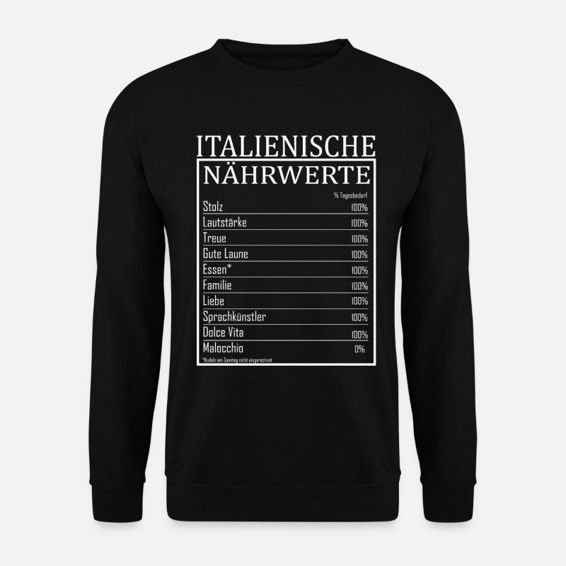 Italiener, Italienisch, Typisch - Unisex Pullover - Schwarz