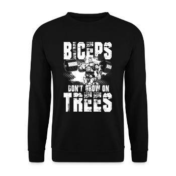Biceps Don't Grow On Trees - Unisex Pullover - Schwarz - Vorne - Alina (178cm) & Michal (187cm)