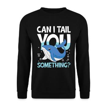 Can I Tail You Something? - Unisex Pullover - Schwarz - Vorne - Alina (178cm) & Michal (187cm)