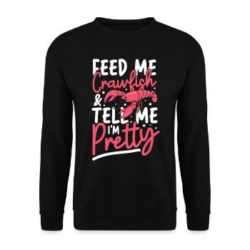 Feed Me Crawfish And Tell Me I'm Pretty - Unisex Pullover - Schwarz - Vorne - Alina (178cm) & Michal (187cm)