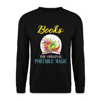 Books The Orginal Portable Magic - Unisex Pullover - Schwarz - Vorne - Alina (178cm) & Michal (187cm)