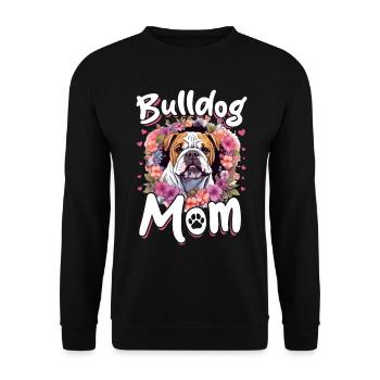 British English Bulldog lover - Bulldog Mom - Unisex Sweatshirt - black - Front - Alina (178cm) & Michal (187cm)