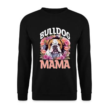 Amateur de bouledogue anglais britannique - Bulldog Mama - Sweat-shirt Unisexe - noir - Devant - Alina (178cm) & Michal (187cm)