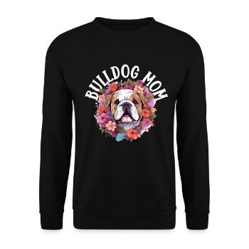 British English Bulldog lover - Bulldog Mom - Unisex Sweatshirt - black - Front - Alina (178cm) & Michal (187cm)