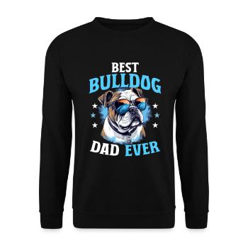 Amateur de bouledogue anglais britannique Le meilleur père bouledogue - Sweat-shirt Unisexe - noir - Devant - Alina (178cm) & Michal (187cm)