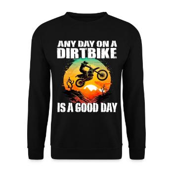 Le motocross n’importe quel jour sur un Dirtbike est une bonne journée MX - Sweat-shirt Unisexe - noir - Devant - Alina (178cm) & Michal (187cm)