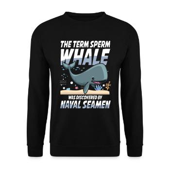 Term Sperm Whale Was Discovered By Naval Seamen - Unisex Pullover - Schwarz - Vorne - Alina (178cm) & Michal (187cm)