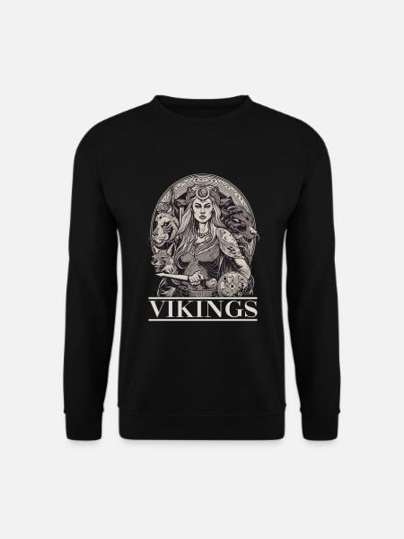 Shieldmaiden Warrior Woman Of War für Wikinger - Unisex Pullover - Schwarz
