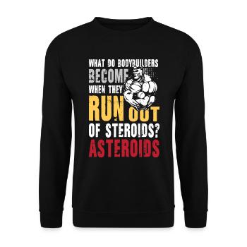 Bodybuilders Asteroids - Unisex Pullover - Schwarz - Vorne - Alina (178cm) & Michal (187cm)