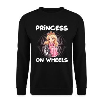 Princess on wheels - Unisex Pullover - Schwarz - Vorne - Alina (178cm) & Michal (187cm)