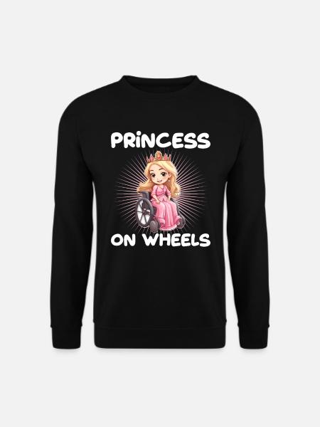 Princess on wheels - Unisex Pullover - Schwarz