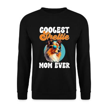 Shetland Sheepdog Dog - La maman Sheltie la plus cool de tous les temps - Sweat-shirt Unisexe - noir - Devant - Alina (178cm) & Michal (187cm)