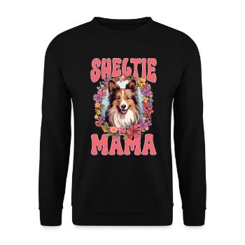 Shetland Sheepdog Dog Sheltie - Sheltie Mama - Sweat-shirt Unisexe - noir - Devant - Alina (178cm) & Michal (187cm)