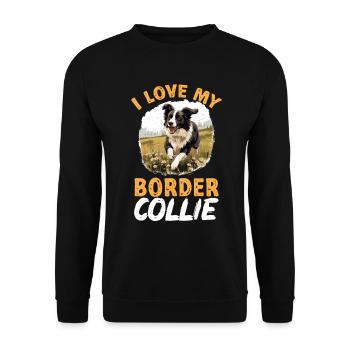 Border Collie Dog - J’aime mon Border Collie - Sweat-shirt Unisexe - noir - Devant - Alina (178cm) & Michal (187cm)