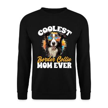 Border Collie Dog - La maman Border Collie la plus cool de tous les temps - Sweat-shirt Unisexe - noir - Devant - Alina (178cm) & Michal (187cm)