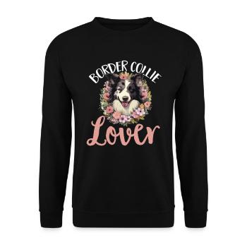 Border Collie Dog - Border Collie Lover - Sweat-shirt Unisexe - noir - Devant - Alina (178cm) & Michal (187cm)