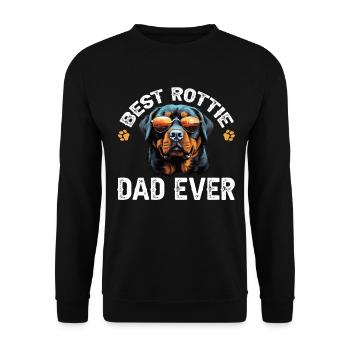 Rottweiler Rottie Dog Breed Pet - Best Rottie Dad - Unisex Pullover - Schwarz - Vorne - Alina (178cm) & Michal (187cm)