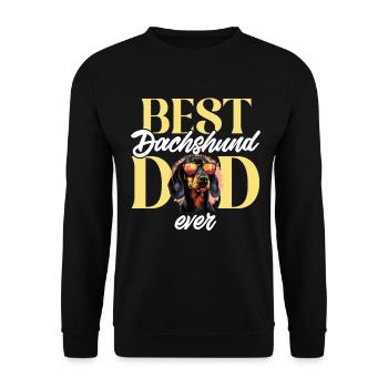 saucisse saucisse chien Meilleur teckel papa jamais - Sweat-shirt Unisexe - noir - Devant - Alina (178cm) & Michal (187cm)