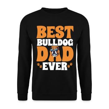 British English Bulldog lover - Meilleur père Bulldog - Sweat-shirt Unisexe - noir - Devant - Alina (178cm) & Michal (187cm)