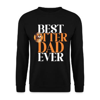 Otter Animal Kids & Adult - Best Otter Dad ever - Unisex Sweatshirt - black - Front - Alina (178cm) & Michal (187cm)