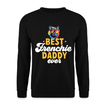 Race de chien bouledogue français Meilleur papa Frenchie de tous les temps - Sweat-shirt Unisexe - noir - Devant - Alina (178cm) & Michal (187cm)