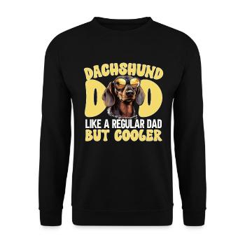 Dachshund wiener sausage dog Duchshund Dad - Unisex Sweatshirt - black - Front - Alina (178cm) & Michal (187cm)