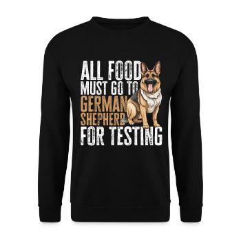 Race de chien de berger allemand Tous les aliments doivent aller - Sweat-shirt Unisexe - noir - Devant - Alina (178cm) & Michal (187cm)