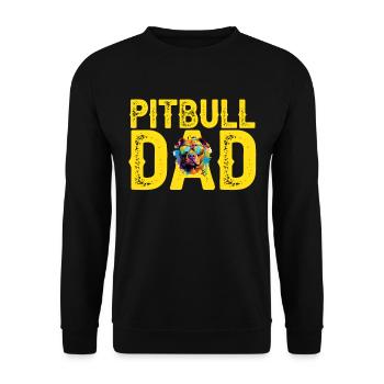 Pitbull Pittie - Pitbull Dad - Unisex Sweatshirt - black - Front - Alina (178cm) & Michal (187cm)