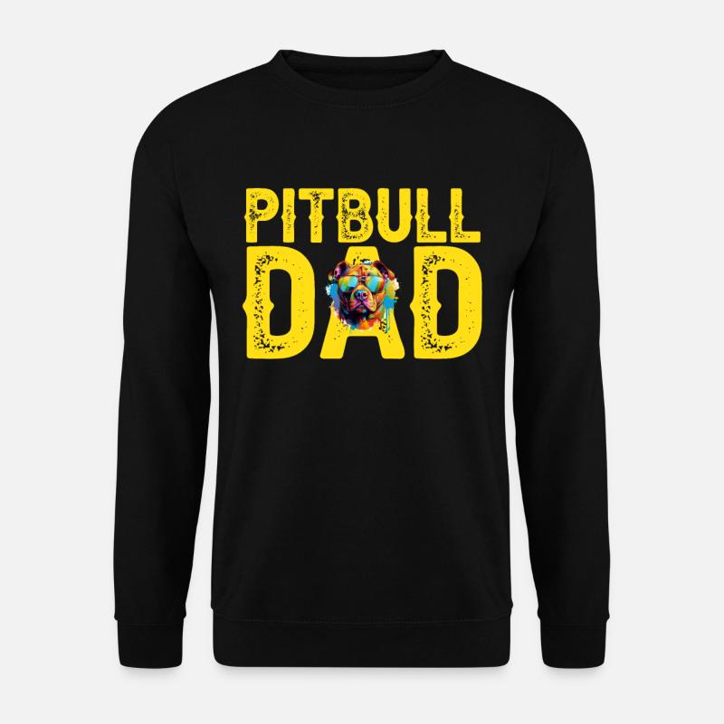 Pitbull Pittie: Papa Pitbull - Sweat-shirt Unisexe - noir