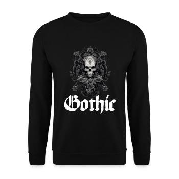 Gothik Okkult Rabe Gotik Schwarze Szene Wicca - Unisex Pullover - Schwarz - Vorne - Alina (178cm) & Michal (187cm)