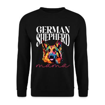 German Shepherd Dog Breed German Shepherd Mama - Unisex Sweatshirt - black - Front - Alina (178cm) & Michal (187cm)