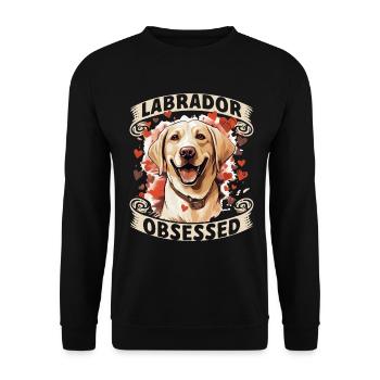 Labrador Dog Breed Pet - Labrador Obsessed - Unisex Pullover - Schwarz - Vorne - Alina (178cm) & Michal (187cm)