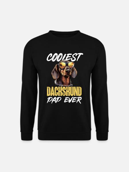 Dachshund wiener sausage dog Coolest Dachshund Dad - Unisex Pullover - Schwarz