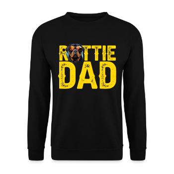 Rottweiler Rottie Dog Race Pet - Rottie Dad - Sweat-shirt Unisexe - noir - Devant - Alina (178cm) & Michal (187cm)