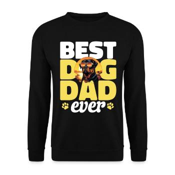 Rottweiler Rottie Dog Breed Pet Best Dog Dad Ever - Unisex Sweatshirt - black - Front - Alina (178cm) & Michal (187cm)