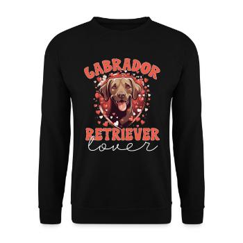 Labrador Dog Breed Pet - Labrador Retriever Lover - Unisex Pullover - Schwarz - Vorne - Alina (178cm) & Michal (187cm)