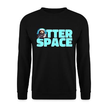 Otter Animal Kids & Adult - Otter Space - Unisex Pullover - Schwarz - Vorne - Alina (178cm) & Michal (187cm)