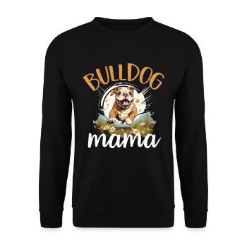 Amateur de bouledogue anglais britannique - Bulldog Mama - Sweat-shirt Unisexe - noir - Devant - Alina (178cm) & Michal (187cm)