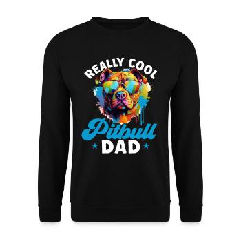Pitbull Pittie - Really Cool Pitbull Dad - Unisex Sweatshirt - black - Front - Alina (178cm) & Michal (187cm)