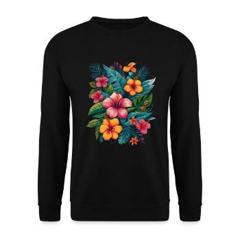 Floristin für eine Floristin - Unisex Pullover - Schwarz - Vorne - Alina (178cm) & Michal (187cm)